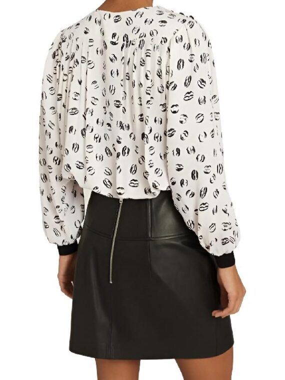 The Today Show 2025 Dylan Dreyer Lips Print Top