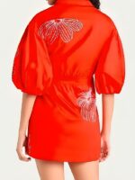 The View 2025 Alyssa Farah Griffin Red Floral Mini Dress