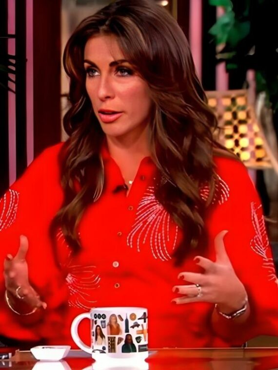 The View 2025 Alyssa Farah Griffin Red Floral Mini Dress