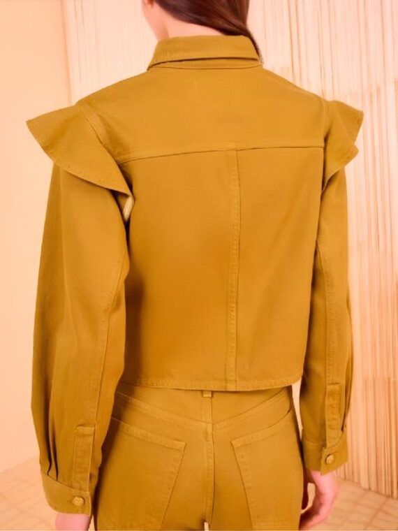 The View 2025 Sunny Hostin Mustard Ruffled Shirt