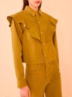 The View 2025 Sunny Hostin Mustard Ruffled Shirt