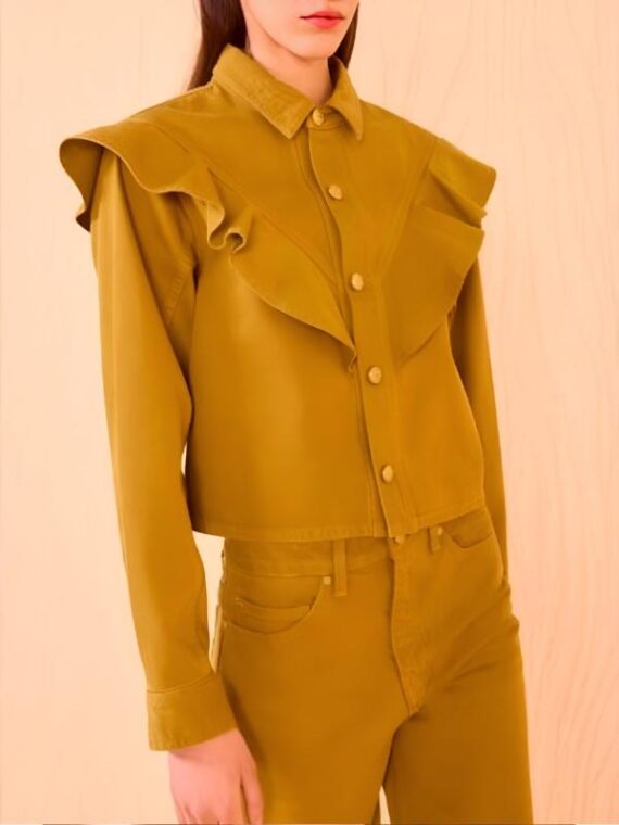 The View 2025 Sunny Hostin Mustard Ruffled Shirt