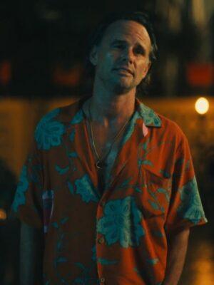The White Lotus S3 Walton Goggins Orange Floral Shirt