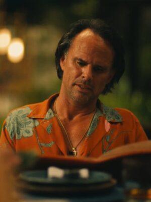 The White Lotus S3 Walton Goggins Orange Floral Shirt