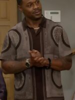 The Young And The Restless S50 Damian Kane Brown Medallion Shirt