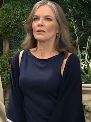 The Young And The Restless Susan Walters Blue Stripe Cardigan