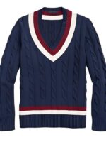 We Were Liars Emily Alyn Lind V-Neck Cable knit Sweater