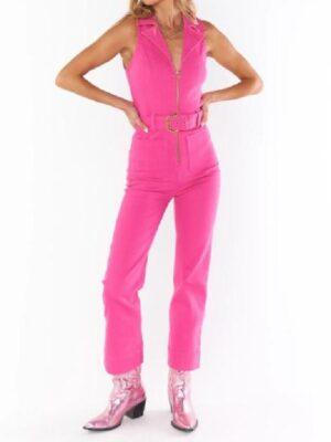 Wear Whatever The F You Want S01 Pink Jumpsuit