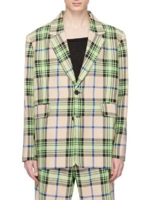 Wear Whatever The F You Want S01 Stacy London Green Plaid Blazer - Unisex