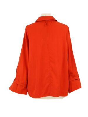 TV-Show Yes Chef 2025 Martha Stewart Orange & Black Trim Pullover Top