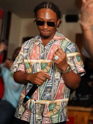 Young T RHUDE Patterned Shirt