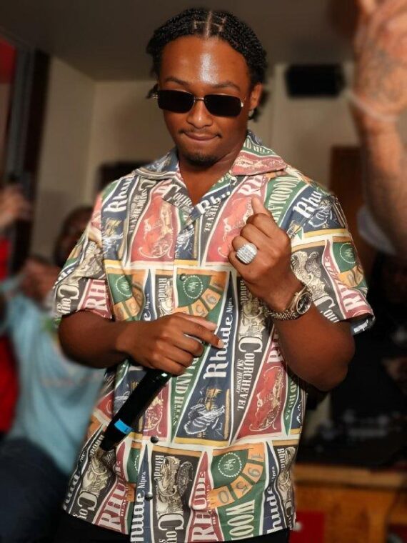 Young T RHUDE Patterned Shirt