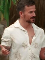 90 Day Hunt for Love S01 Nick Matiash White Leaf Print Shirt