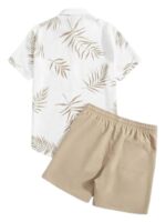 90 Day Hunt for Love S01 Nick Matiash White Leaf Print Shirt
