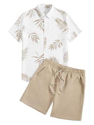 90 Day Hunt For Love Nick Matiash White Leaf Print Shirt