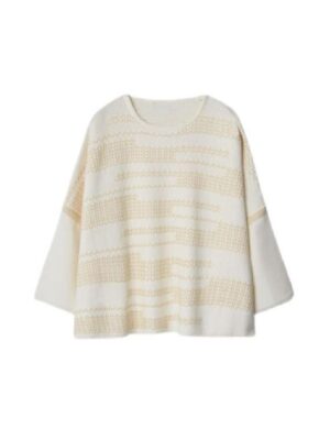 A Nossa Tarde 2025 Tânia Ribas de Oliveira Textured Cream Sweater
