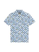 Access Daily Paul Zahn Blue and White Chequerboard Shirt