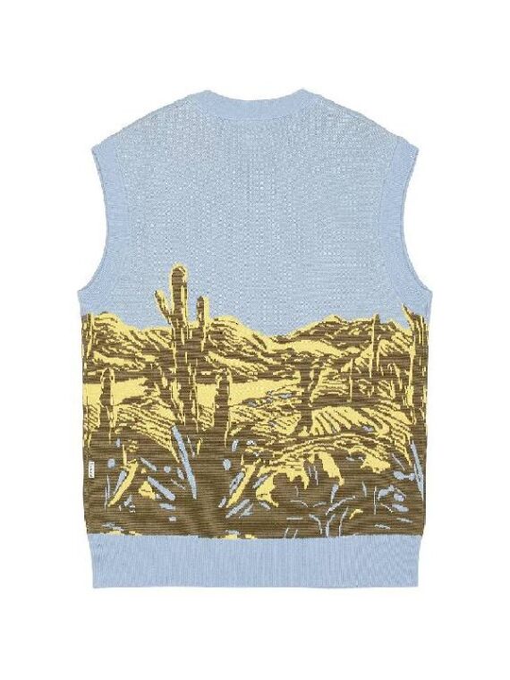 Access Hollywood Scott Evans Blue Printed Knit Vest