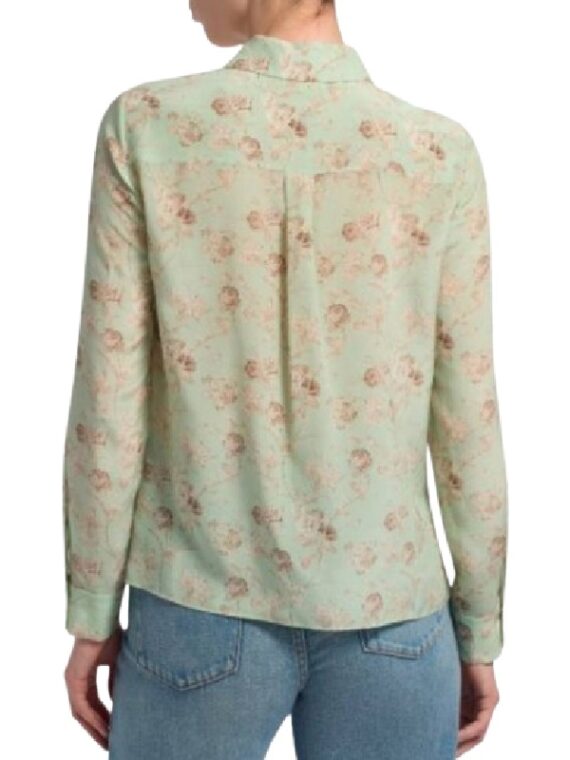 Access Hollywood Zuri Hall Green Floral Shirt