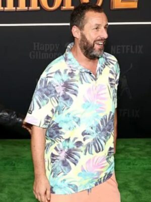 Adam Sandler Netflix’s Happy Gilmore 2 Polo Leaf Printed White_Multi Shirt - Unisex