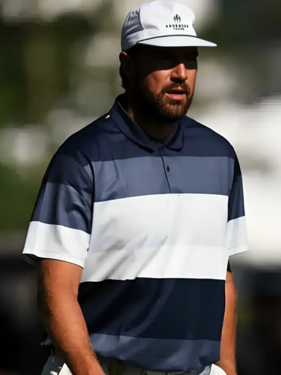 American Century Championship Travis Kelce Colorblock Polo T-Shirt