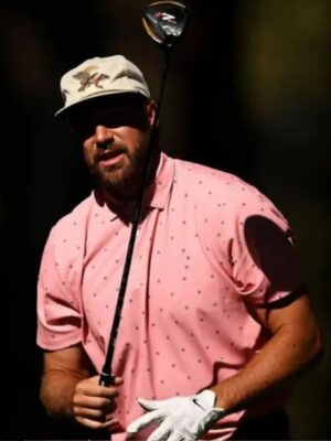 American Century Championship 2025 Travis Kelce Pink Polo Shirt - Unisex