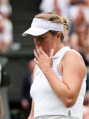 Anastasia Pavlyuchenkova Wimbledon Championships 2025 White Polo Top