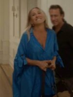 And Just Like That S03 Sarah Jessica Parker Blue Shirt Dress