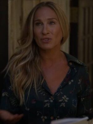 And Just Like That Sarah Jessica Black Floral Shirt
