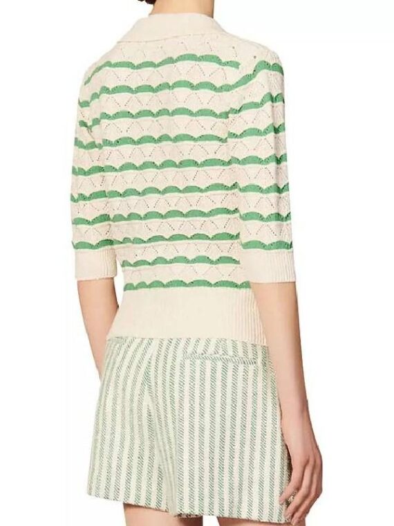 We Were Liars Candice King Striped Knit Polo Shirt