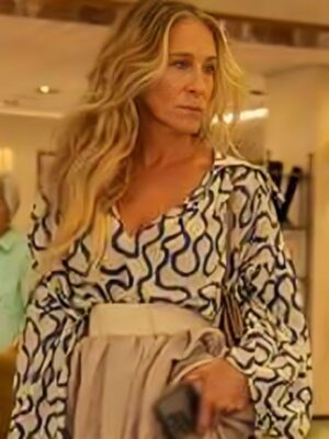 And Just Like That S03 Sarah Jessica Parker Swirl Print Dress