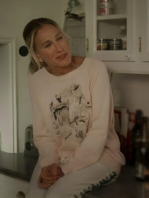 And Just Like That Sarah Jessica Parker Pink Graphic Sweatshirt