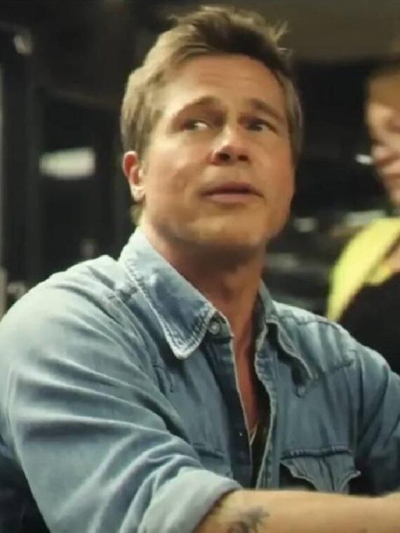 F1 The Movie 2025 Brad Pitt Western Denim Shirt
