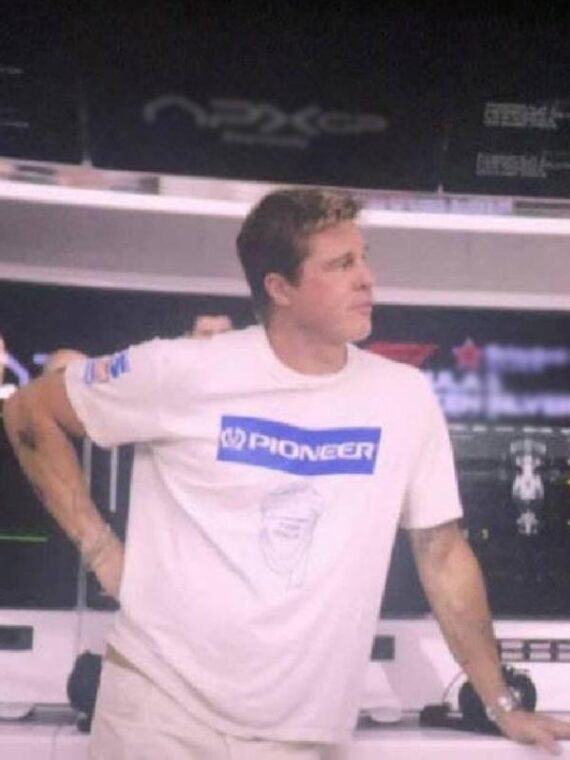 F1 The Movie 2025 Brad Pitt White T-shirt
