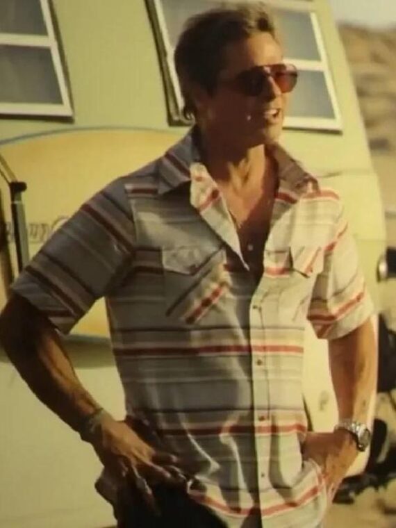 F1 The Movie 2025 Brad Pitt Stripe Shirt