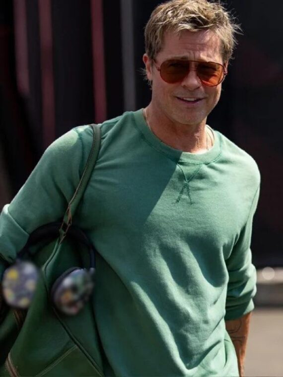 F1 The Movie Brad Pitt Green Sweatshirt