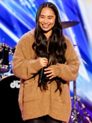 Americas Got Talent S20 Brown Oversized Cardigan