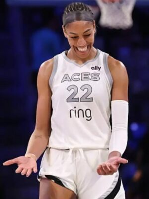 A’ja Wilson Las Vegas Aces White Jersey