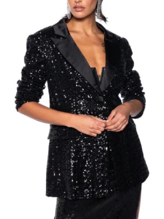 WWE Pay-Per-View Alicia Warrington Black Sequin Blazer