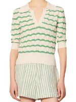 We Were Liars Candice King Striped Knit Polo Shirt