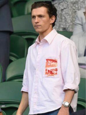 Wimbledon Tennis Championships 2025 Tom Holland White Shirt
