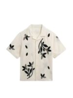 Access Hollywood 2025 Scott Evans White & Black Floral Shirt