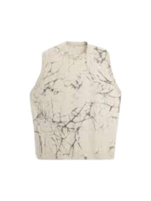 Access Hollywood Scott Evans White Marble Print Sweater Vest - free delivery