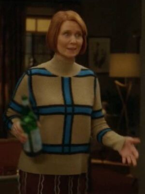 And Just Like That Miranda Hobbs Check Sweater