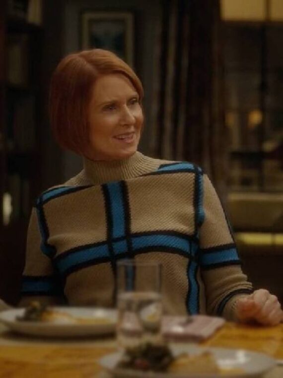 And Just Like That Miranda Hobbs Check Sweater