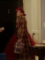 And Just Like That Sarah Jessica Plaid Long Coat