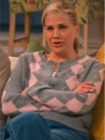 Leanne Kristen Johnston Grey and Pink Cardigan