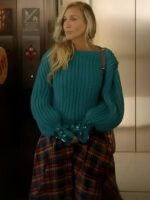 And Just Like That Sarah Jessica Parker Blue Knit Sweater