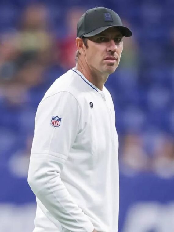 Shane Steichen NFL Preseason 2025 Indianapolis Colts White Sweatshirt