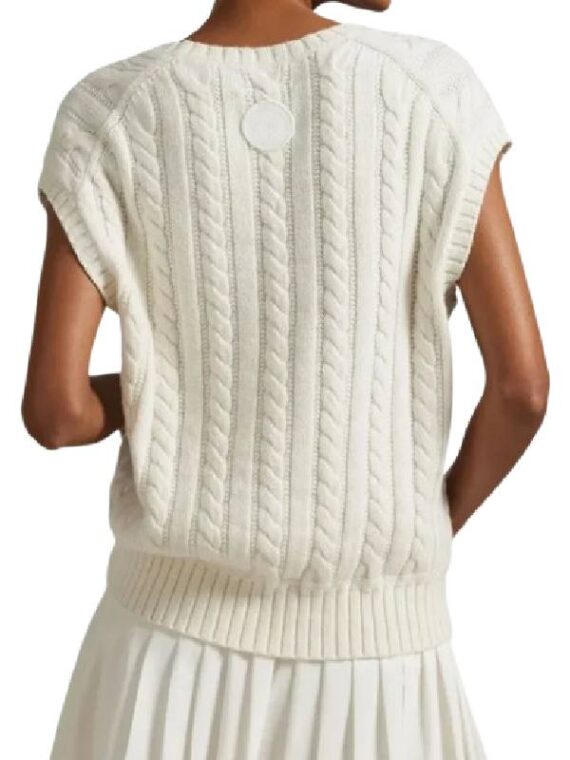 Taylor Swift Cincinnati vs Nebraska White Cable Knit Vest